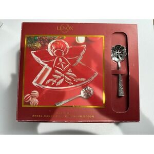 NEW Lenox Angel Candy Dish‎ Spoon Holiday Christmas Crystal Tablescape Decor
